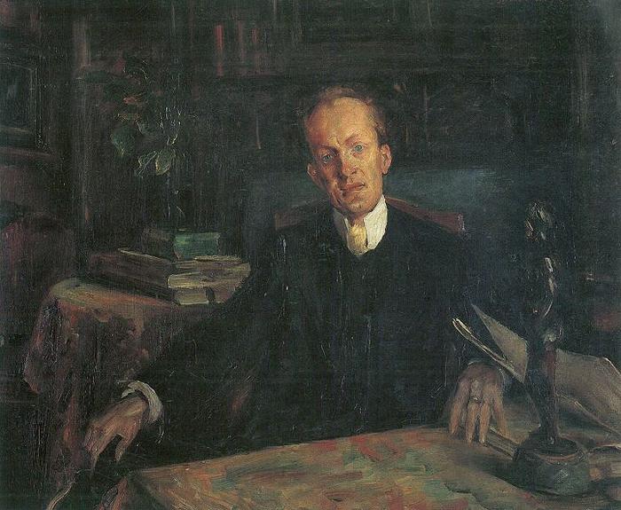 Lovis Corinth Portrait of Gerhart Hauptmann Sweden oil painting art